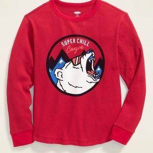 Boys Long Sleeve Graphic Thermal